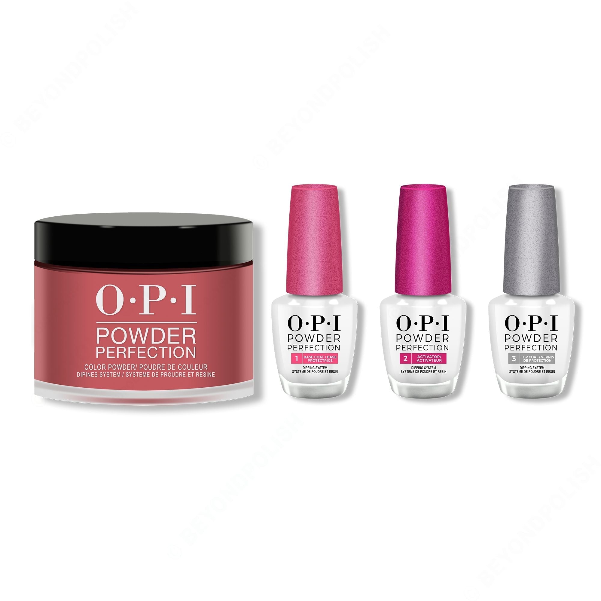 OPI - Dip Powder Combo - Liquid Set & Got The Blues For Red - Long Lasting Formula