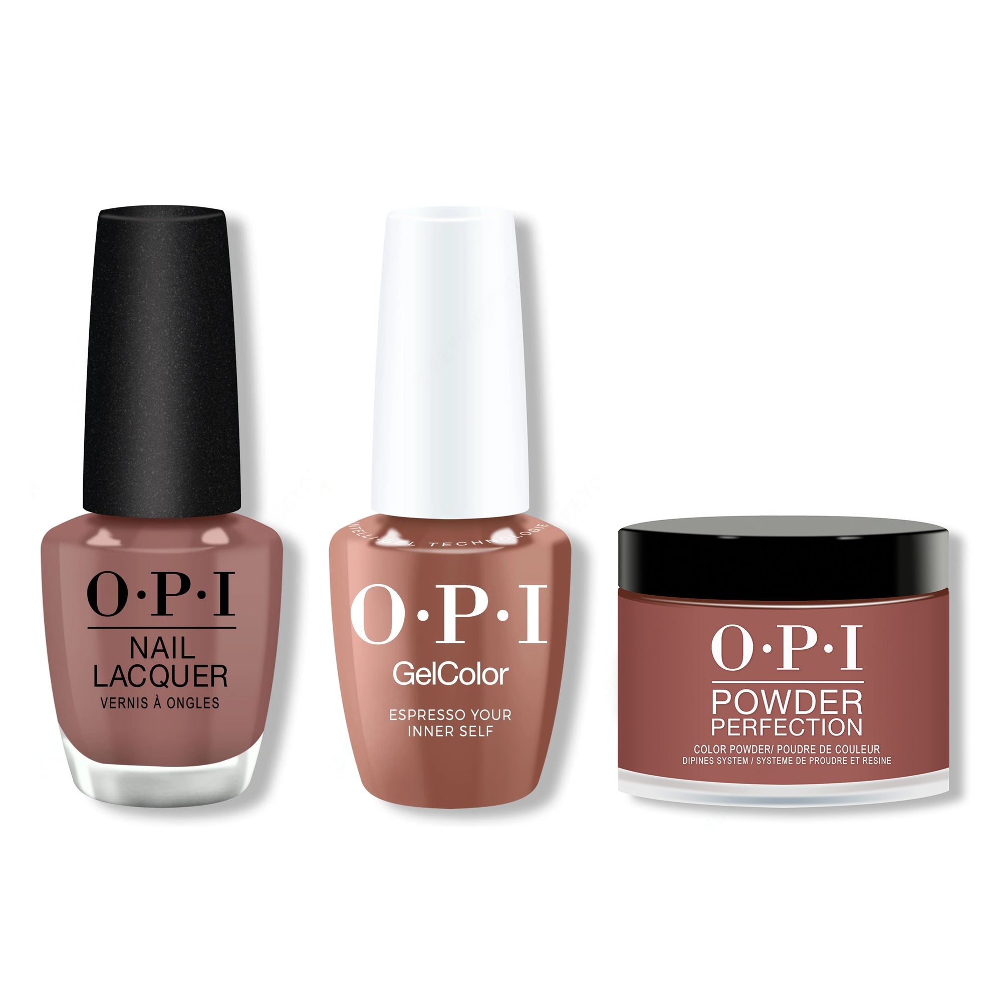 OPI - Gel, Lacquer & Dip Combo - Espresso Your Inner Self - Long Lasting Formula