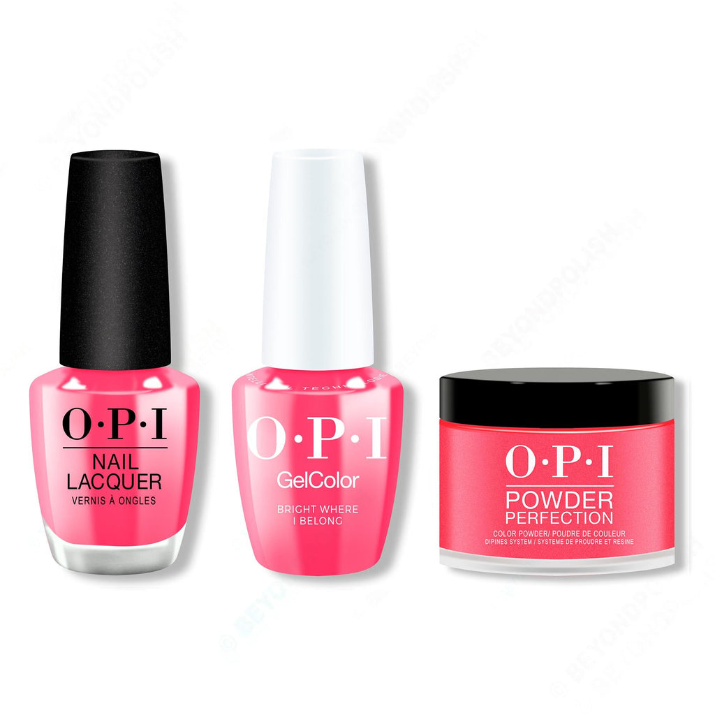 OPI - Gel, Lacquer & Dip Intelli-Gel Combo - Bright Where I Belong! - Long Lasting Formula