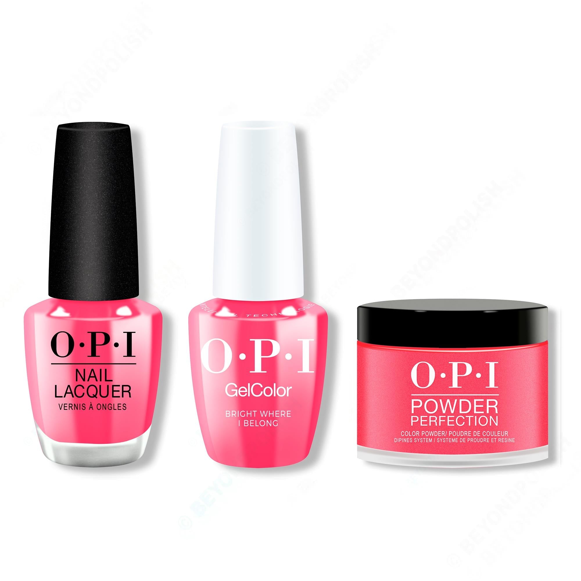 OPI - Gel, Lacquer & Dip Intelli-Gel Combo - Bright Where I Belong! - Long Lasting Formula