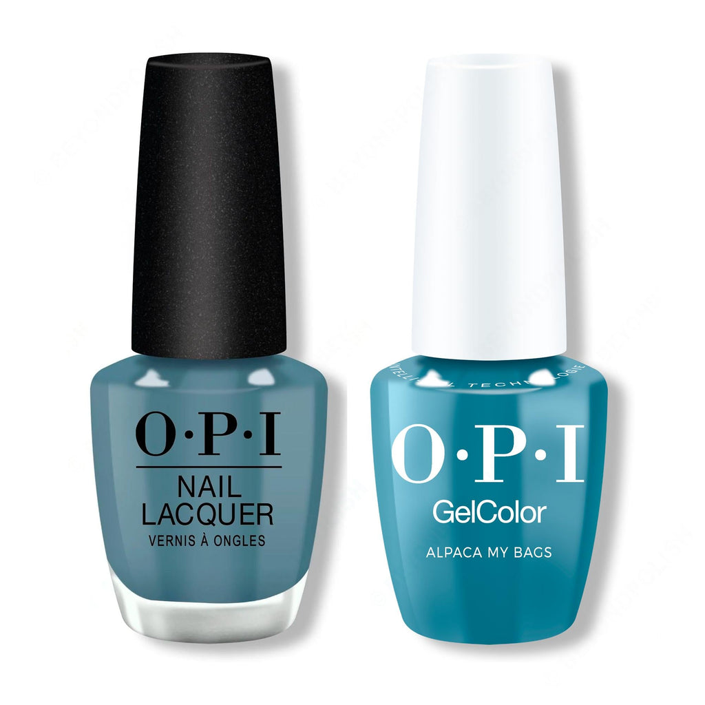 OPI - Gel & Lacquer Intelli-Gel Combo - Alpaca My Bags 0.5 Oz - Long Lasting Formula