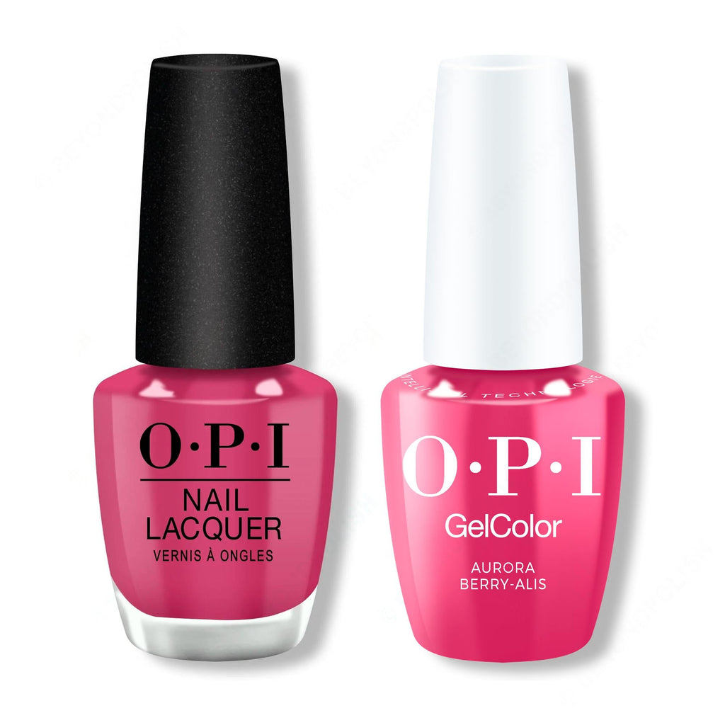 OPI - Gel & Lacquer Intelli-Gel Combo - Aurora Berry-Alis 0.5 Oz - Long Lasting Formula