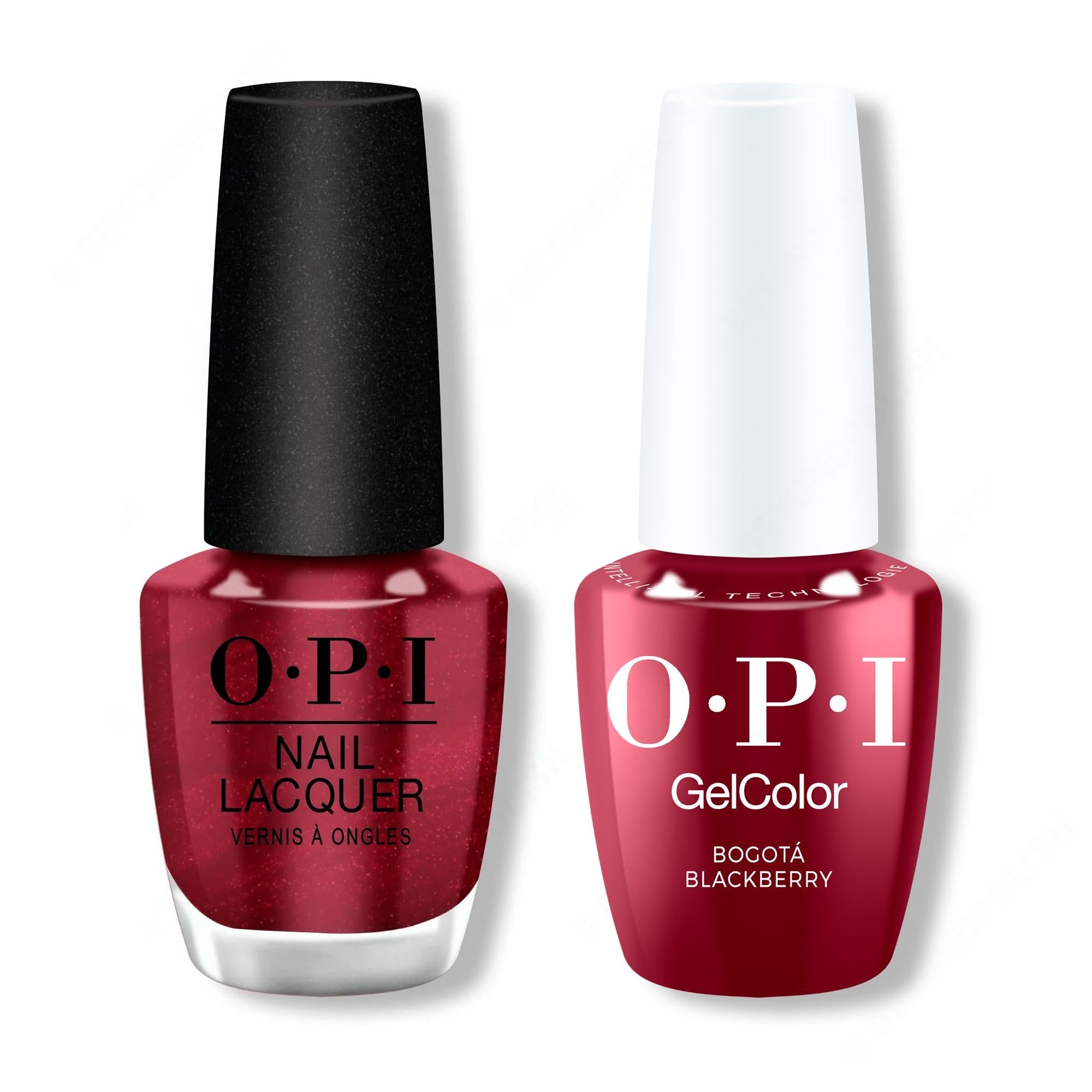 OPI - Gel & Lacquer Intelli-Gel Combo - Bogota Blackberry 0.5 Oz - Long Lasting Formula