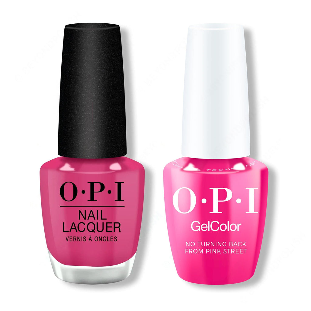 OPI - Gel & Lacquer Intelli-Gel Combo - No Turning Back From Pink Street 0.5 Oz - Long Lasting Formula