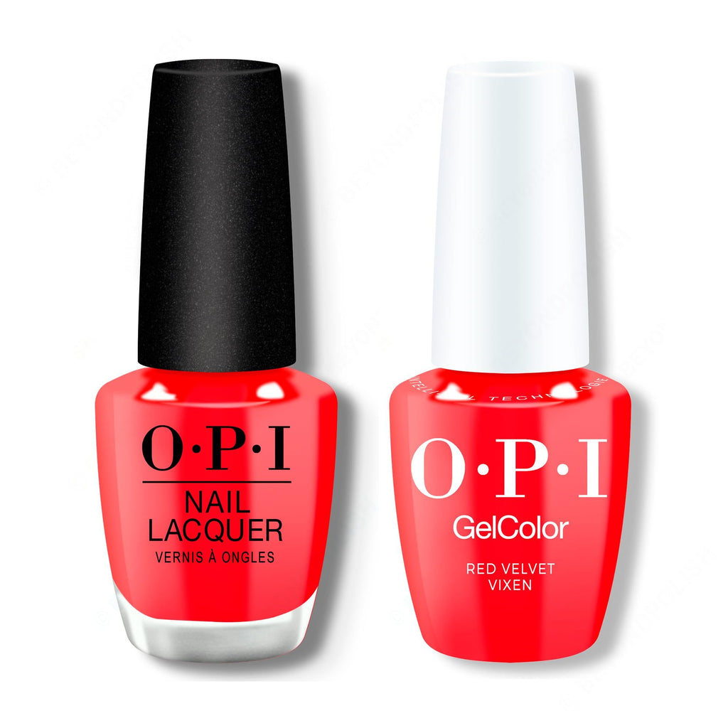OPI - Gel & Lacquer Intelli-Gel Combo - Red Velvet Vixen - Long Lasting Formula