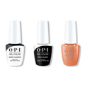 OPI GelColor Combo - Stay Classic Base, Shiny Top & Apricot AF - Long Lasting Formula