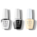 OPI GelColor Combo - Stay Classic Base, Shiny Top & Blinded By The Ring Light - Long Lasting Formula
