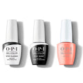 OPI GelColor Combo - Stay Classic Base, Shiny Top & Data Peach - Long Lasting Formula