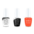 OPI GelColor Combo - Stay Classic Base, Shiny Top & Flex On The Beach - Long Lasting Formula
