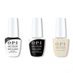 OPI GelColor Combo - Stay Classic Base, Shiny Top & Gliterally Shimmer - Long Lasting Formula