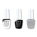OPI GelColor Combo - Stay Classic Base, Shiny Top & Go Big or Go Chrome - Long Lasting Formula