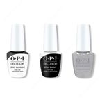 OPI GelColor Combo - Stay Classic Base, Shiny Top & Go Big or Go Chrome - Long Lasting Formula