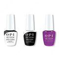 OPI GelColor Combo - Stay Classic Base, Shiny Top & Go to Grape Lengths - Long Lasting Formula