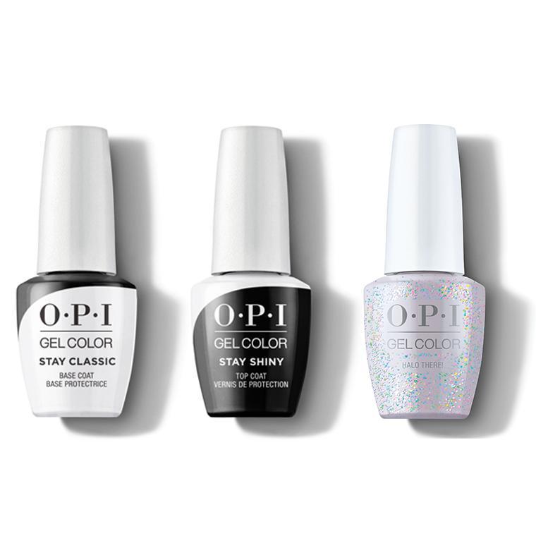 OPI GelColor Combo - Stay Classic Base, Shiny Top & Halo There - Long Lasting Formula