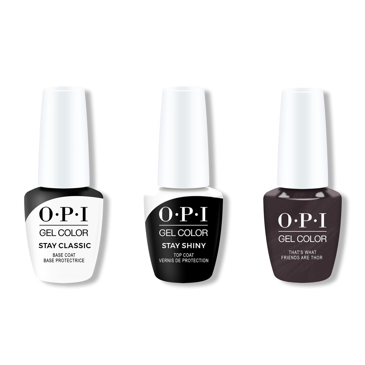 OPI GelColor Combo - Stay Classic Base, Shiny Top & Krona-logical Order - Long Lasting Formula
