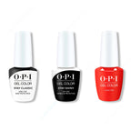 OPI GelColor Combo - Stay Classic Base, Shiny Top & Liquid Fire - Long Lasting Formula