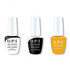 OPI GelColor Combo - Stay Classic Base, Shiny Top & Marigolden Hour - Long Lasting Formula
