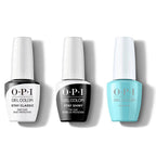 OPI GelColor Combo - Stay Classic Base, Shiny Top & NFTease Me - Long Lasting Formula