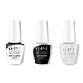 OPI GelColor Combo - Stay Classic Base, Shiny Top & Snatch'd Silver - Long Lasting Formula