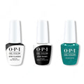 OPI GelColor Combo - Stay Classic Base, Shiny Top & Tealing Festive - Long Lasting Formula