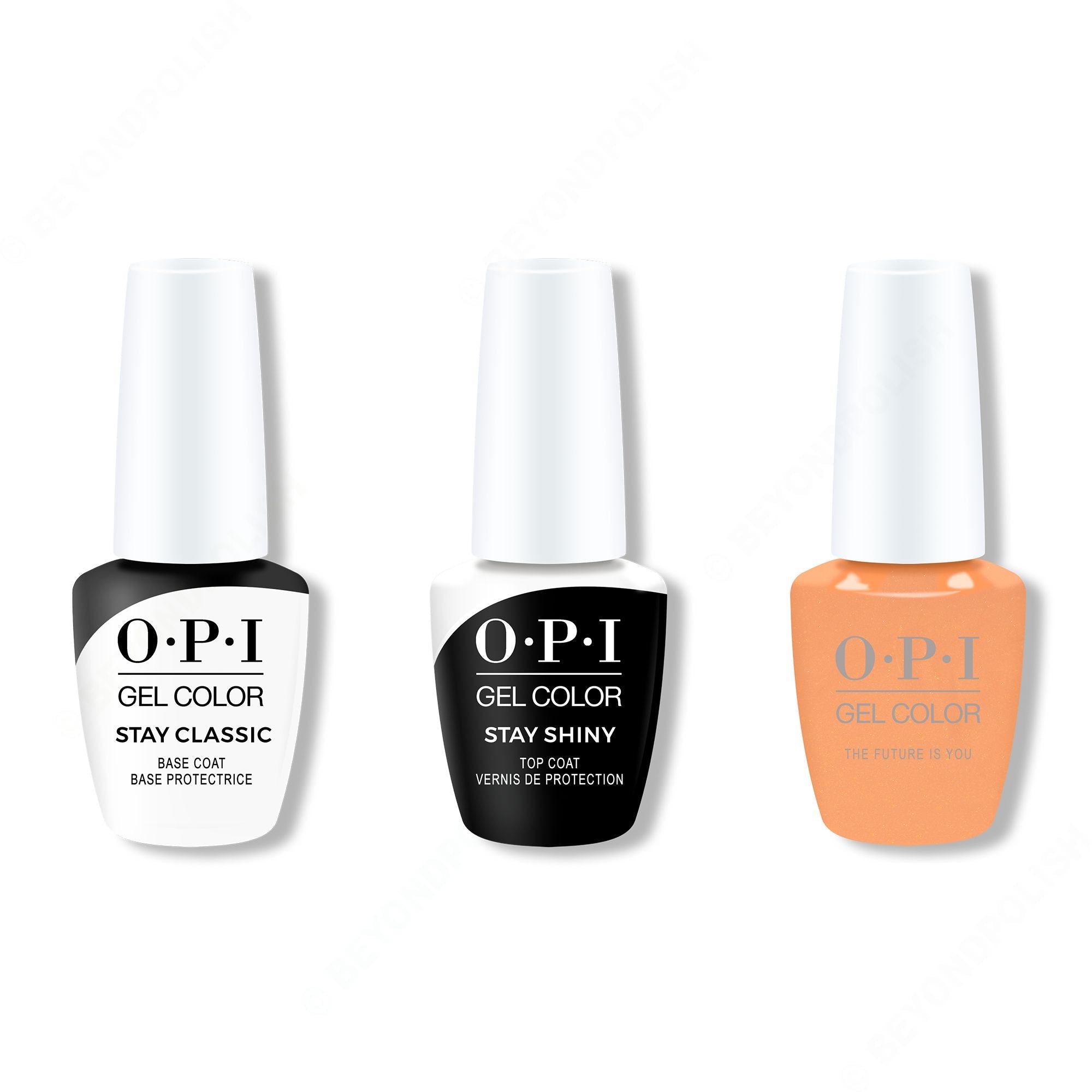 OPI GelColor Combo - Stay Classic Base, Shiny Top & The Future is You - Long Lasting Formula