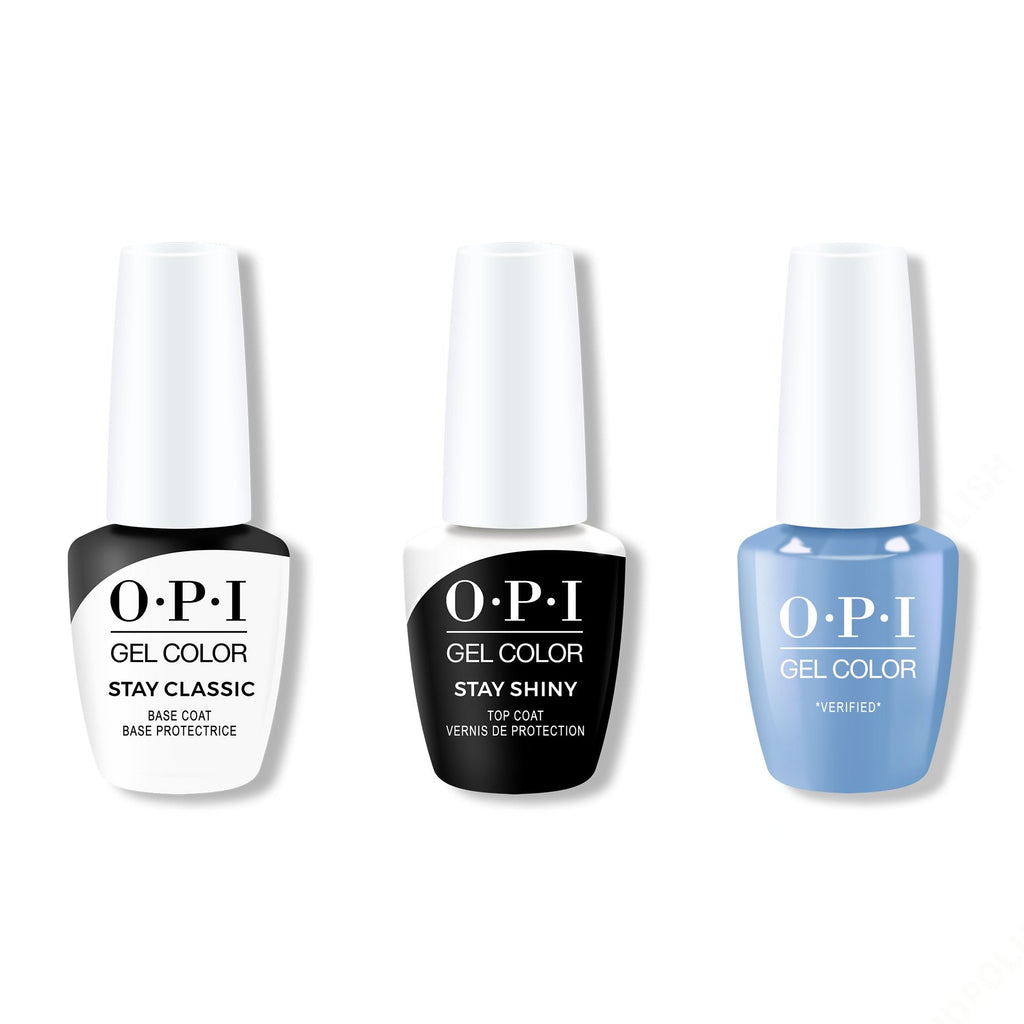 OPI GelColor Combo - Stay Classic Base, Shiny Top & *Verified* - Long Lasting Formula