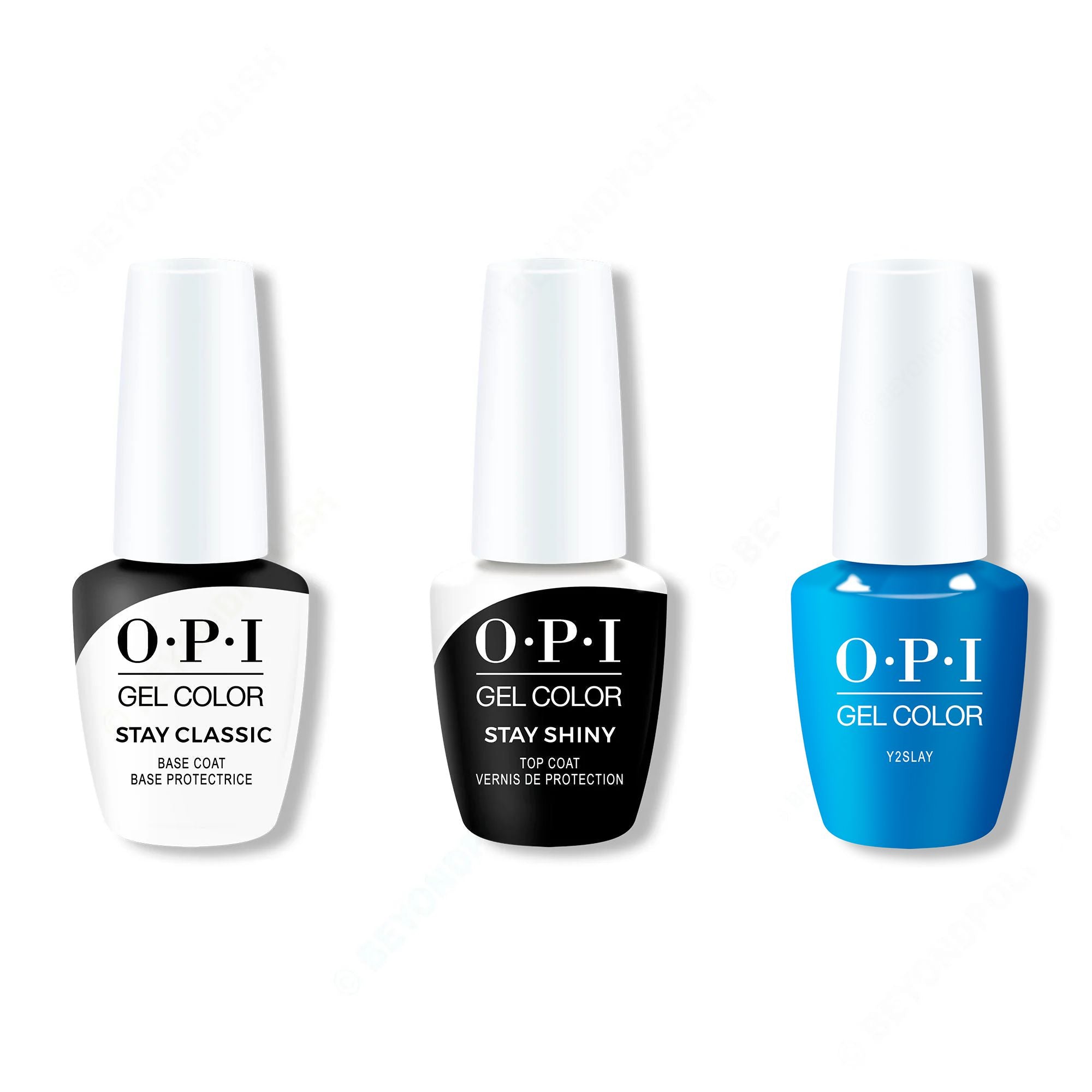 OPI GelColor Combo - Stay Classic Base, Shiny Top & Y2Slay - Long Lasting Formula