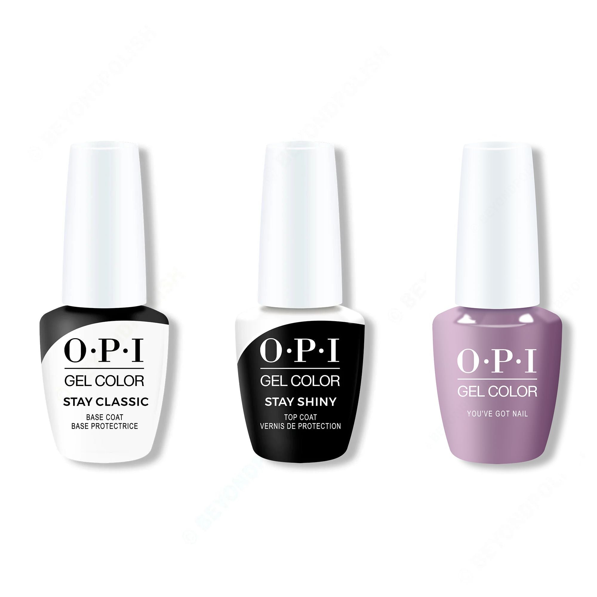 OPI GelColor Combo - Stay Classic Base, Shiny Top & You've Got Nail - Long Lasting Formula