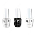 OPI GelColor Intelli-Gel Combo - Super Base Coat, Super Gloss Top Coat & Alpine Snow - Long Lasting Formula