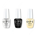 OPI GelColor Intelli-Gel Combo - Super Base Coat, Super Gloss Top Coat & Blinded By The Ring Light 0.5 Oz - Long Lasting Formula