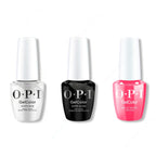 OPI GelColor Intelli-Gel Combo - Super Base Coat, Super Gloss Top Coat & Bright Where I Belong! - Long Lasting Formula