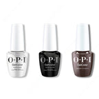 OPI GelColor Intelli-Gel Combo - Super Base Coat, Super Gloss Top Coat & Brown To Earth - Long Lasting Formula