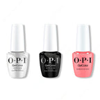OPI GelColor Intelli-Gel Combo - Super Base Coat, Super Gloss Top Coat & Bubblegum Goth - Long Lasting Formula