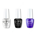 OPI GelColor Intelli-Gel Combo - Super Base Coat, Super Gloss Top Coat & Catch a Wave of Happiness - Long Lasting Formula