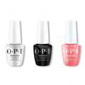 OPI GelColor Intelli-Gel Combo - Super Base Coat, Super Gloss Top Coat & Chicago Champaign Toast - Long Lasting Formula