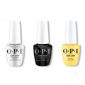 OPI GelColor Intelli-Gel Combo - Super Base Coat, Super Gloss Top Coat & Daffodil Duck Walk - Long Lasting Formula