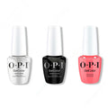 OPI GelColor Intelli-Gel Combo - Super Base Coat, Super Gloss Top Coat & Drive 'Em Magenta - Long Lasting Formula