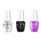 OPI GelColor Intelli-Gel Combo - Super Base Coat, Super Gloss Top Coat & Glowin' on Vacay - Long Lasting Formula