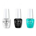 OPI GelColor Intelli-Gel Combo - Super Base Coat, Super Gloss Top Coat & I'm Yacht Leaving - Long Lasting Formula