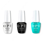 OPI GelColor Intelli-Gel Combo - Super Base Coat, Super Gloss Top Coat & I'm Yacht Leaving - Long Lasting Formula