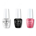 OPI GelColor Intelli-Gel Combo - Super Base Coat, Super Gloss Top Coat & Just Lanai-Ing Around - Long Lasting Formula