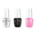 OPI GelColor Intelli-Gel Combo - Super Base Coat, Super Gloss Top Coat & Lucky Lucky Lavender 0.5 Oz - Long Lasting Formula