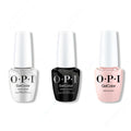 OPI GelColor Intelli-Gel Combo - Super Base Coat, Super Gloss Top Coat & Movie Buff 0.5 Oz - Long Lasting Formula