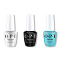 OPI GelColor Intelli-Gel Combo - Super Base Coat, Super Gloss Top Coat & Reality Check Ya Out - Long Lasting Formula