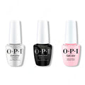OPI GelColor Intelli-Gel Combo - Super Base Coat, Super Gloss Top Coat & Suzi Shops & Island Hops - Long Lasting Formula