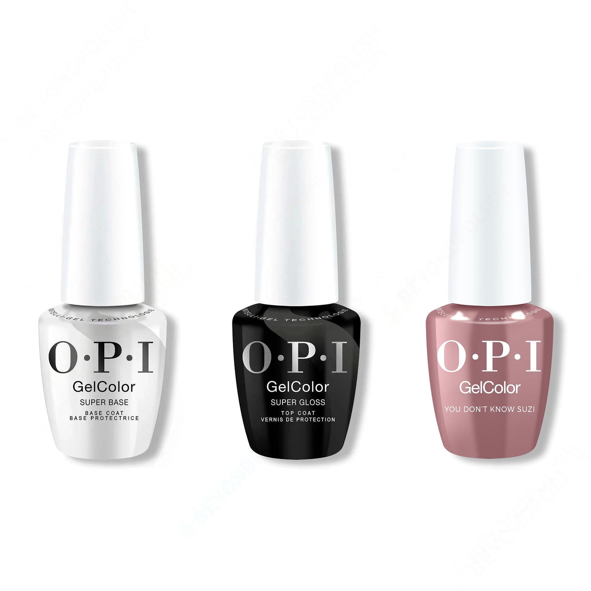 OPI GelColor Intelli-Gel Combo - Super Base Coat, Super Gloss Top Coat & You Don't Know Suzi - OPIcons Spring 2026 - Long Lasting Formula
