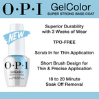 OPI GelColor Intelli-Gel - Super Strong Base Coat 0.5 oz - Long Lasting Formula