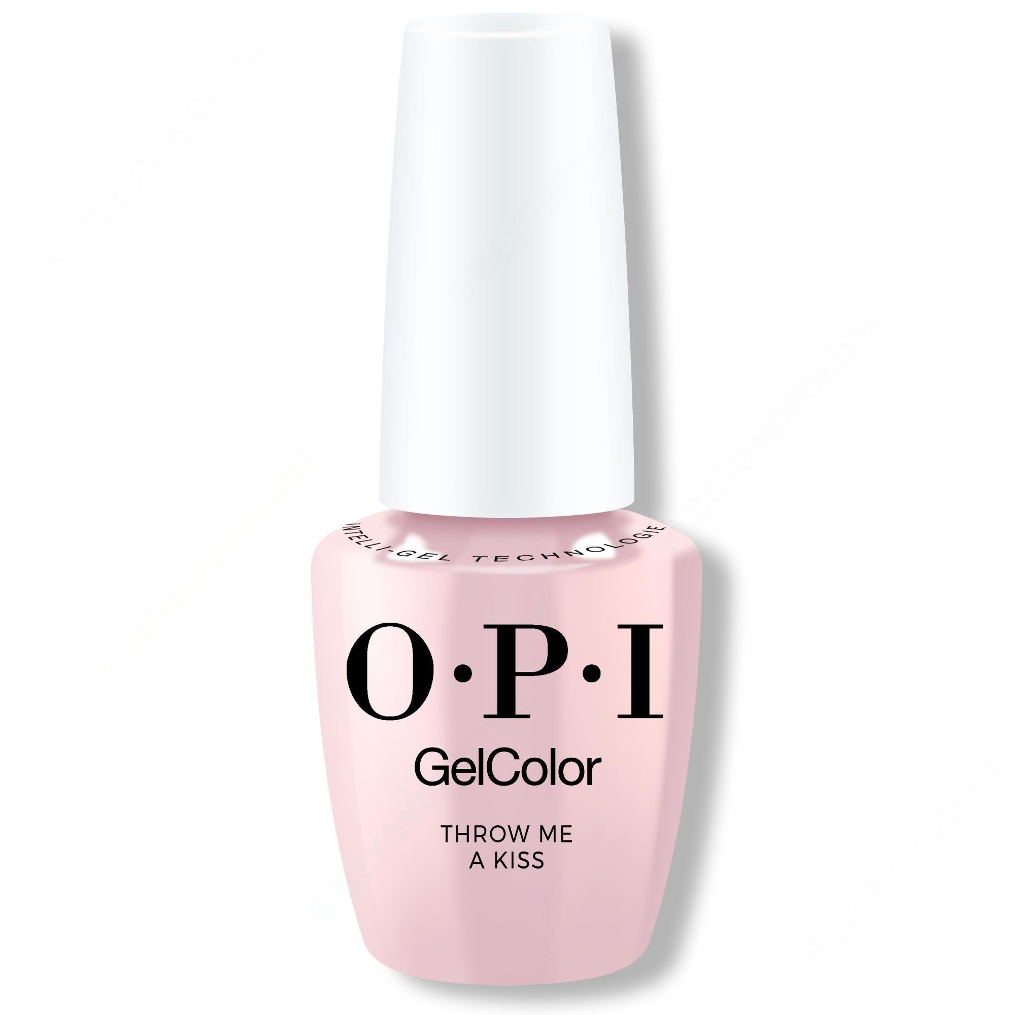 OPI GelColor Intelli-Gel - Throw Me A Kiss 0.5 Oz - Long Lasting Formula