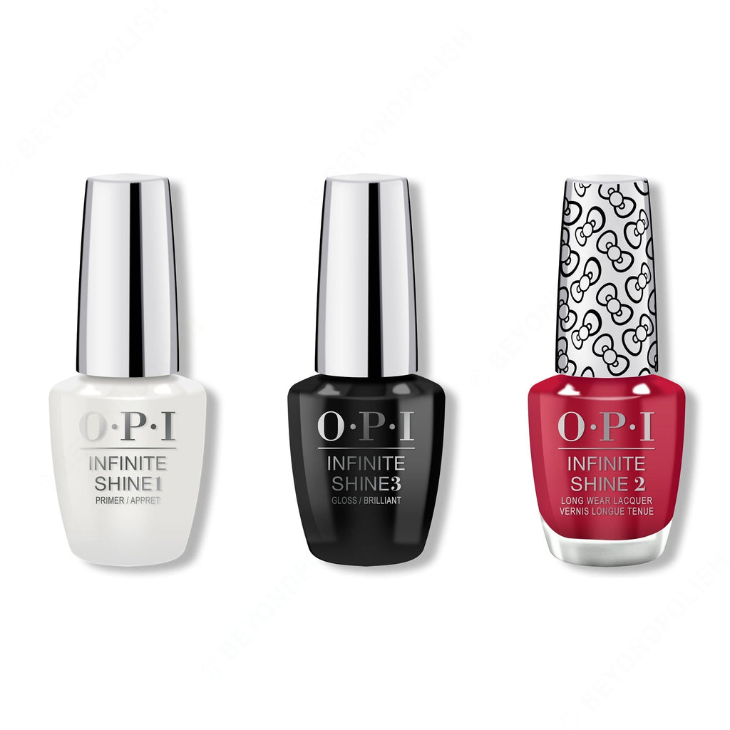 OPI - Infinite Shine Combo - Base, Top & A Kiss On The Chic - Long Lasting Formula