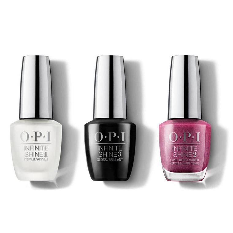 OPI - Infinite Shine Combo - Base, Top & A-Rose At Dawn...Broke By Noon - Long Lasting Formula